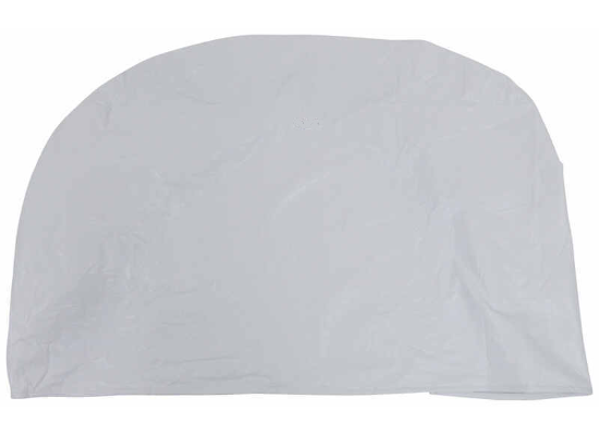 White ADCO Tyre Gard Double Axle Cover Uninstalled - Flat Lay | United RV Parts