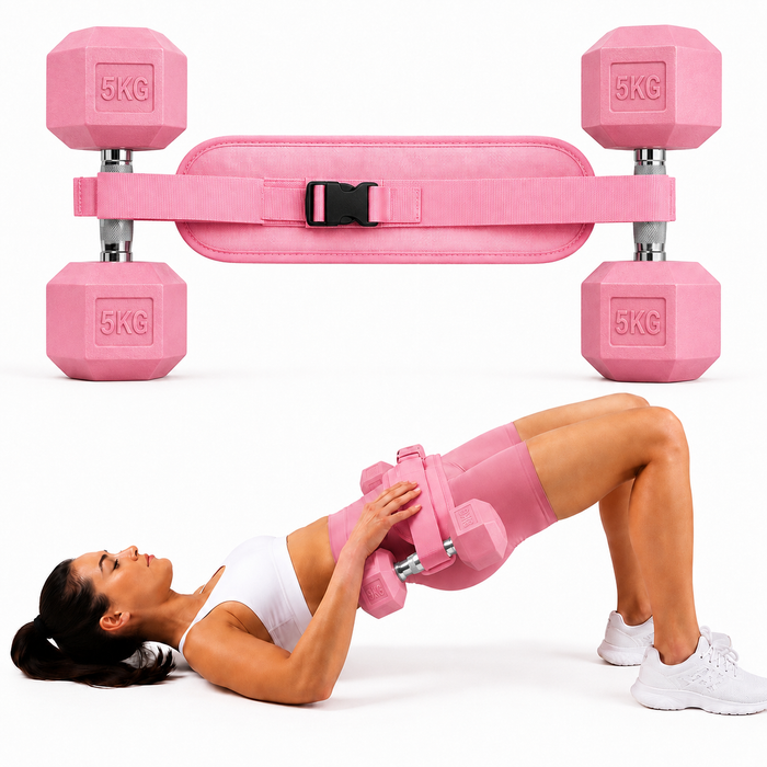 Pink / Belt with 2kg dumbbells