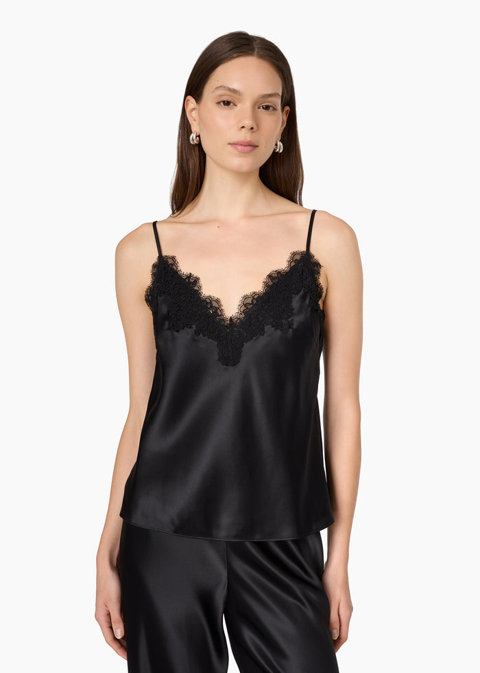 Annika Silk Camisole Black