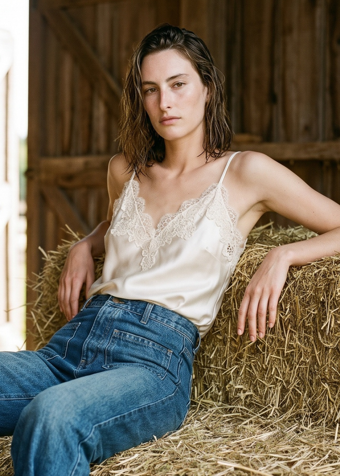 Annika Silk Camisole Macadamia