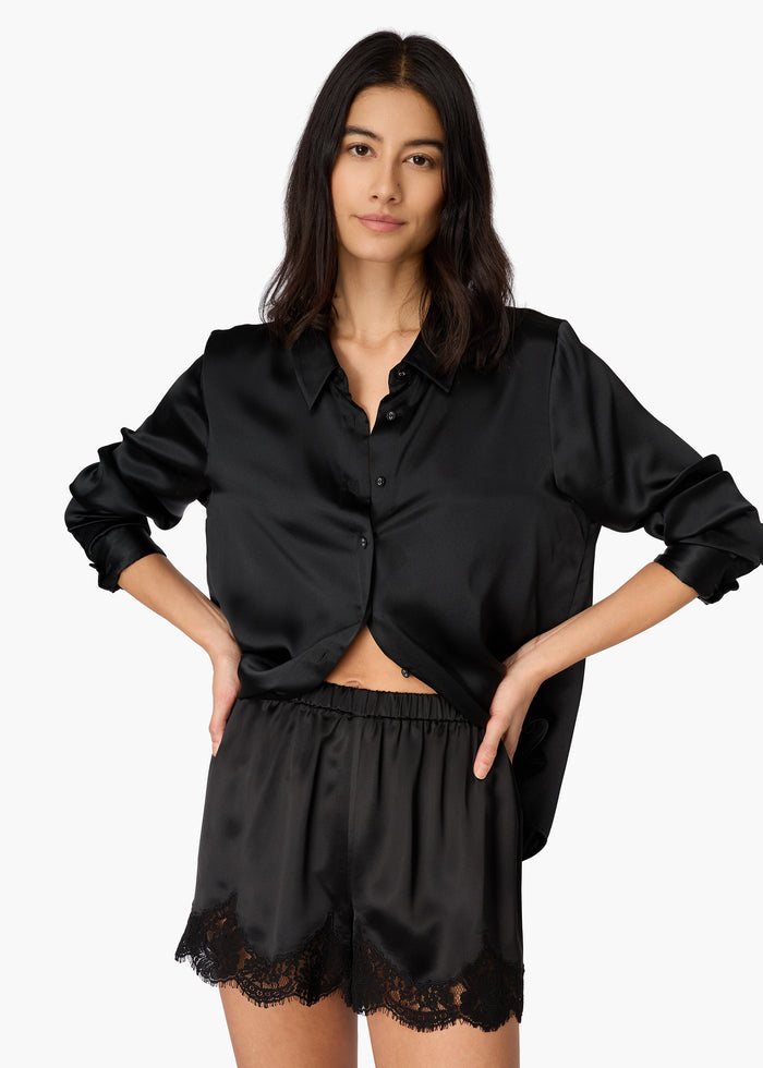 Anora Silk Short Black