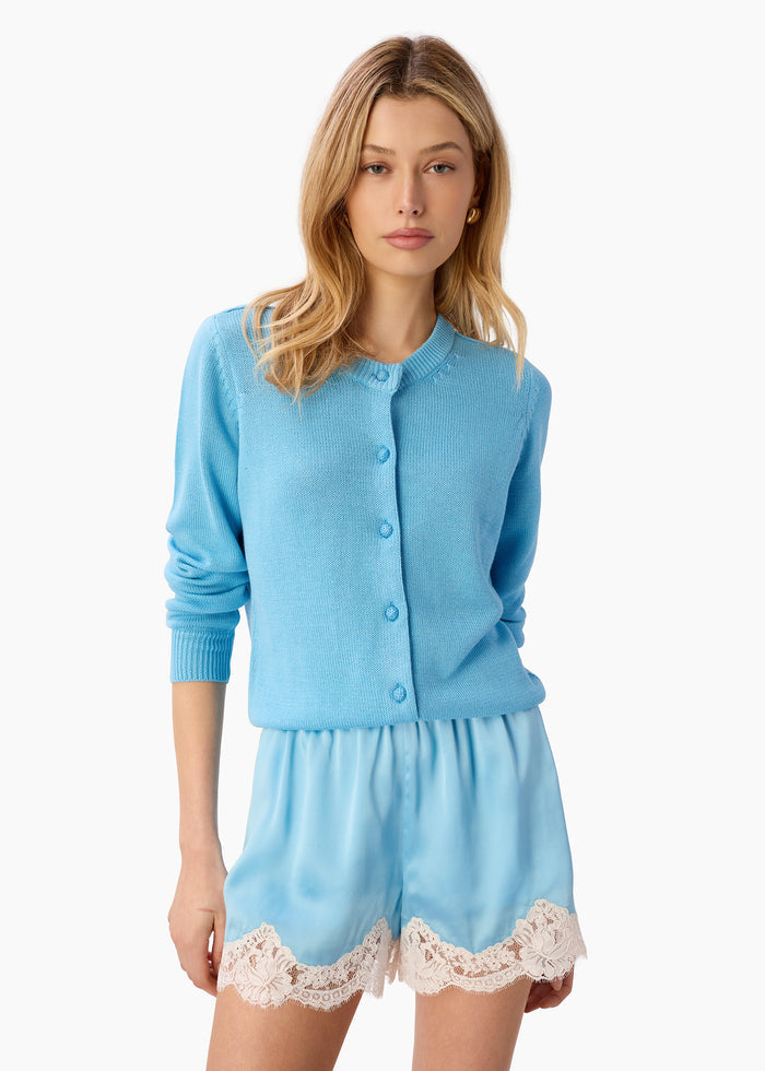 Anora Silk Short Blue Grotto