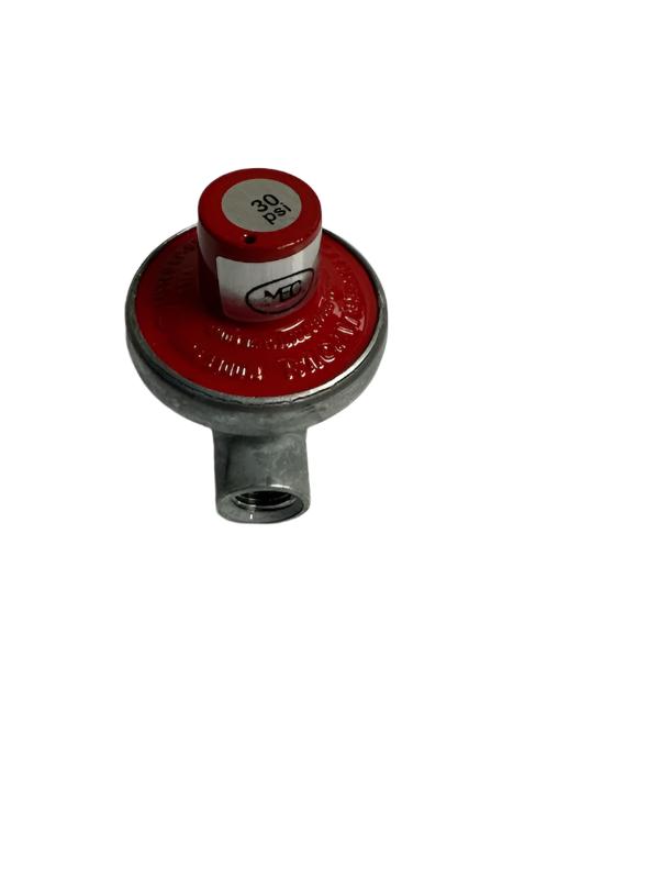 LP Gas Pressure Regulator with Red Housing - Side Angle View | United RV Parts