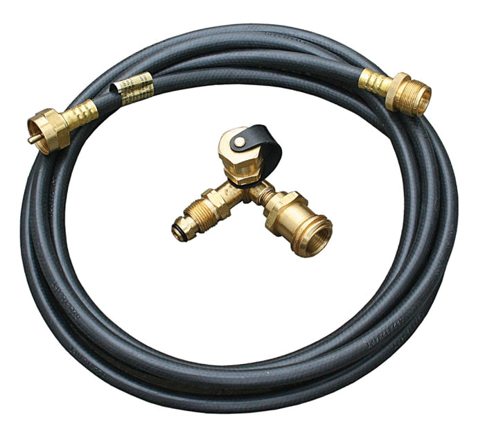 AP Products MER471 RV Propane Extension Kit - Black Thermoplastic Hose with Brass Connectors - Complete Set | United RV Parts
