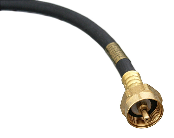 RV Propane Hose Brass Male POL Fitting Close-Up - Flow-Longer-Plus Kit MER471 End Detail | United RV Parts