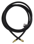 Black Rubber RV High Pressure LP Gas Hose 1/4" ID with Brass MNPT Fittings - Front View | United RV Parts