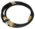 Black Rubber 72-Inch LP High Pressure Hose with Brass Quick Disconnect Fittings - Coiled View | United RV Parts
