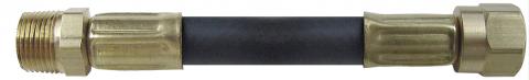 AP Products MER611-60 60-Inch Black Rubber LP Gas Hose with Brass Fittings - Full View | United RV Parts