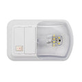 White AP Products BL3002 RV LED Single Dome Light with Toggle Switch - Top View | United RV Parts