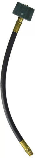 Black Rubber LP Gas 15 Inch Pigtail Hose - Full Length View | United RV Parts