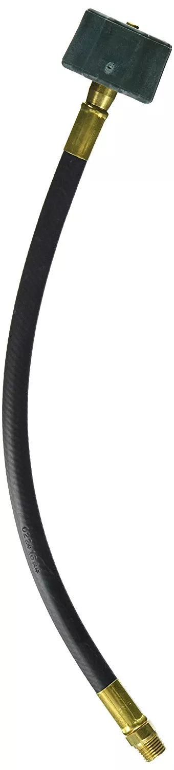 Black Rubber LP Gas 15 Inch Pigtail Hose - Full Length View | United RV Parts