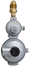Silver Metal LP Gas 2-Stage Regulator MEGR-295 - Front Detail View | United RV Parts