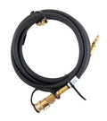 Black Rubber 10ft Weber Q Grill Conversion Hose with Brass Fittings - Product View | United RV Parts