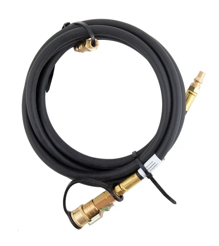 Black Rubber 10ft Weber Q Grill Conversion Hose with Brass Fittings - Product View | United RV Parts
