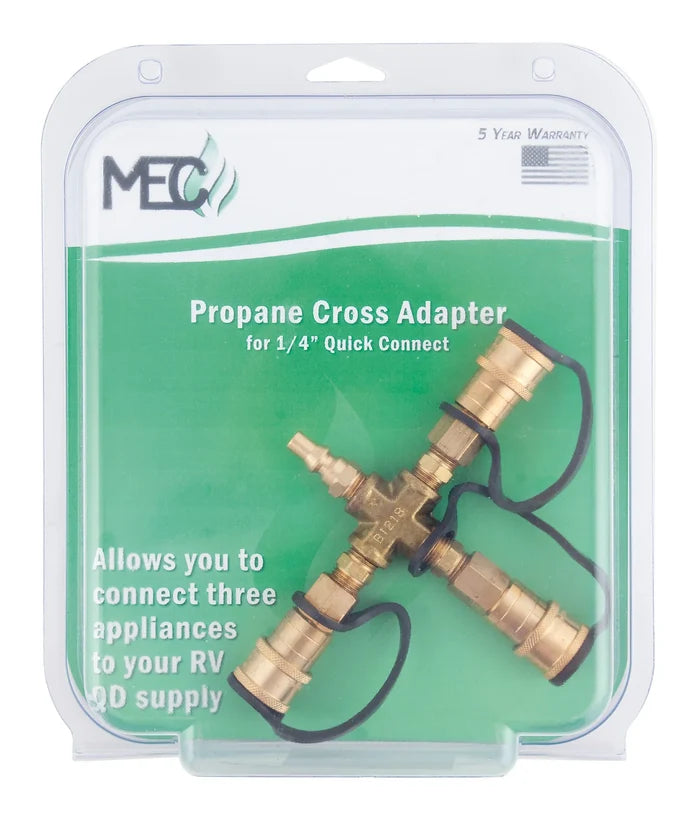 AP Products ME24TP Propane Cross Adapter Retail Packaging - 1/4 Inch Quick Connect | United RV Parts