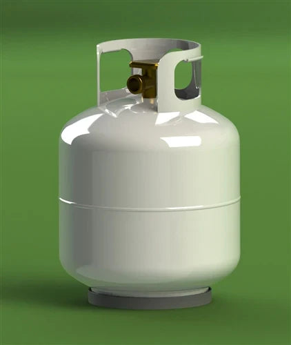 White 20lb Propane Tank Cylinder - Side Profile View | United RV Parts