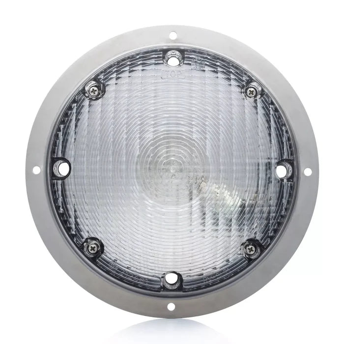 Gray Round Arcon RV Outside Scare Light 16193 - Front View | United RV Parts
