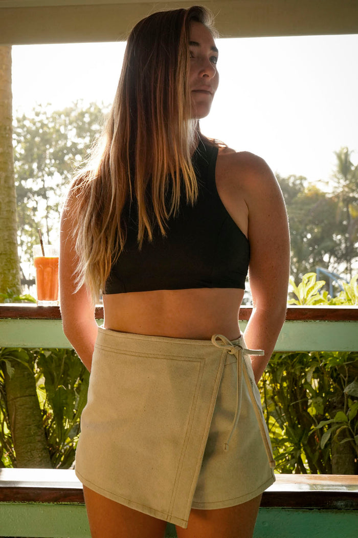 Asymmetrical Denim Skort