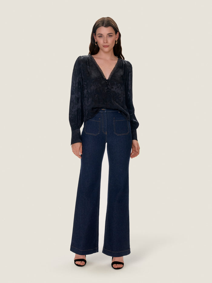 Audrey Jacquard Blouse