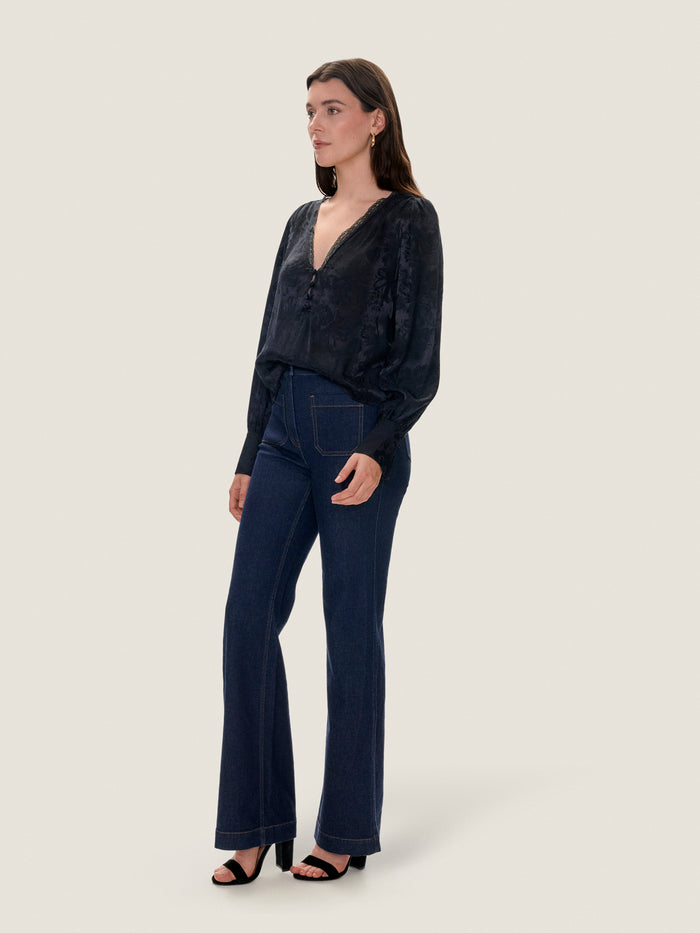 Audrey Jacquard Blouse