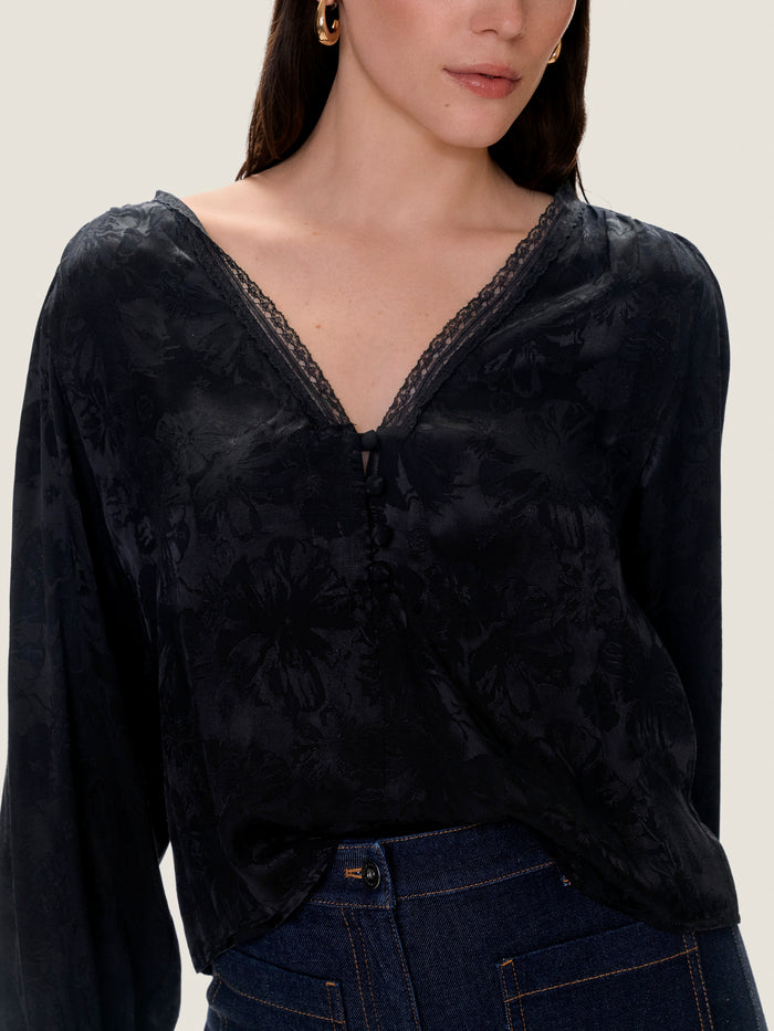 Audrey Jacquard Blouse