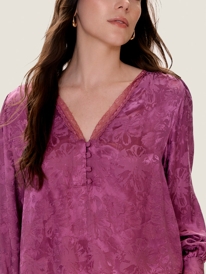 Audrey Jacquard Blouse