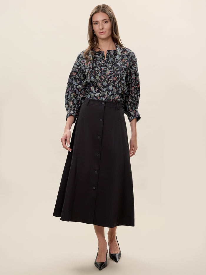 Aurelia Stretch Linen Top
