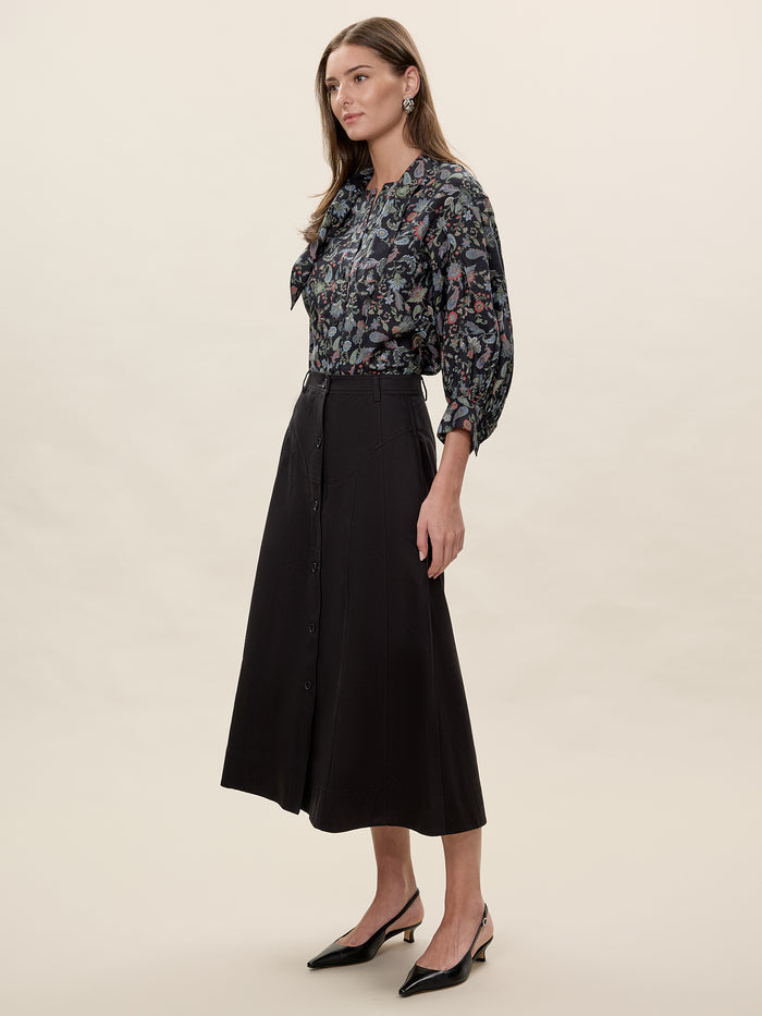 Aurelia Stretch Linen Top