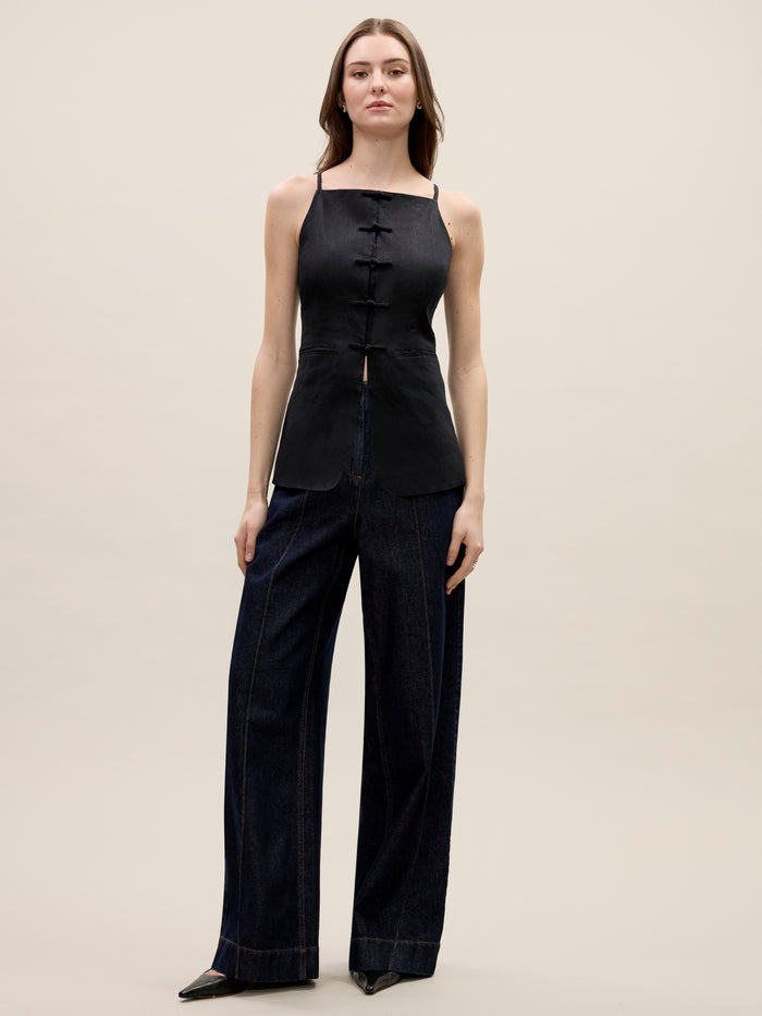 Beatrice Stretch Linen Top