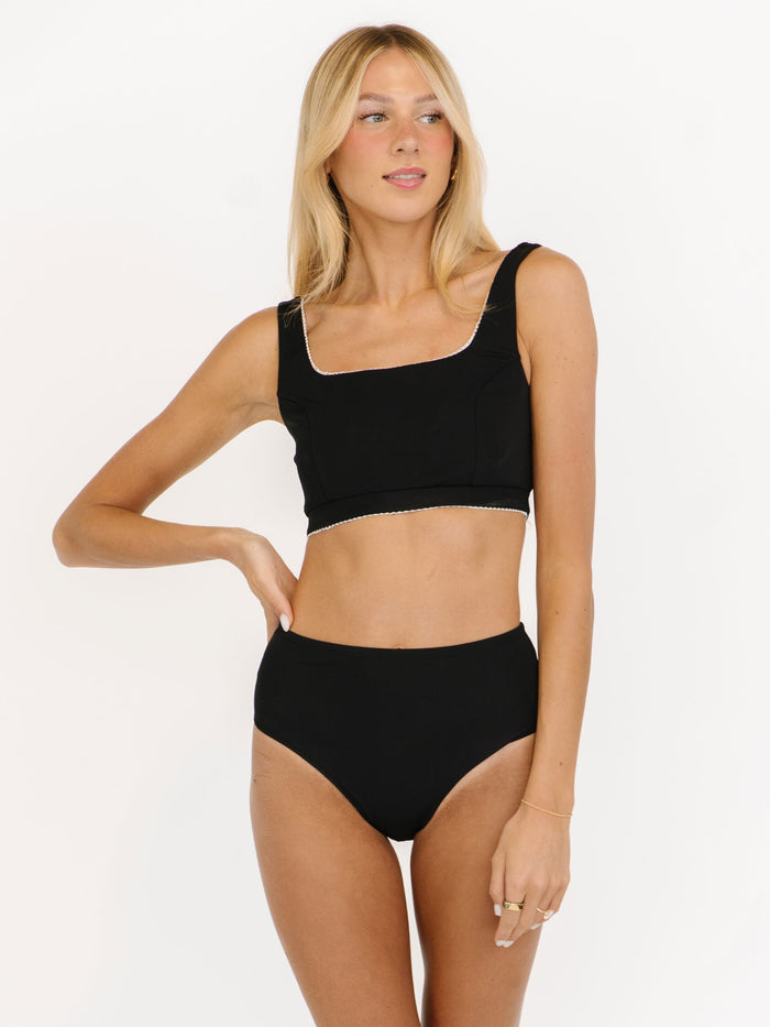 Black Mid-Waist Bottom