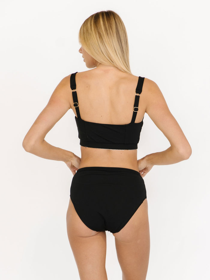 Black Mid-Waist Bottom