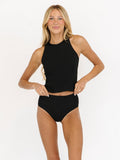 Black Racer-Back Tankini Top