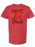 Blame It On My Roots t-shirt featuring a retro design with a red-headed woman, perfect for showing Texas pride. This stylish tee is a great Texas themed gift, ideal as Texas Made Gifts, and is a must-have for souvenirs from Texas, celebrating the spirit of Texan gifts and representing Dallas souvenirs.