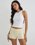 Image of Blazy Tie Short in Lemon