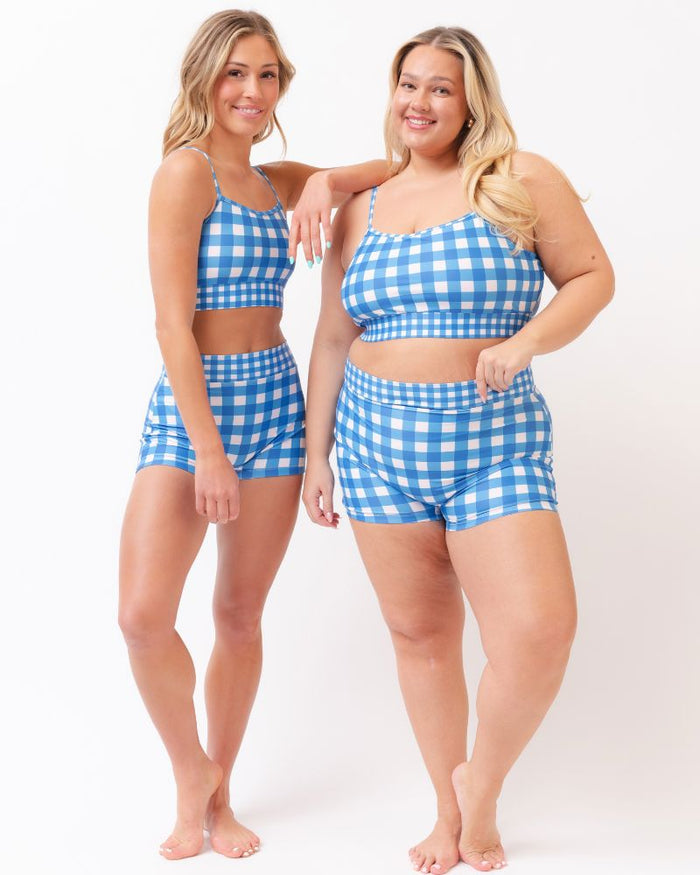 Blue Gingham Boy Short