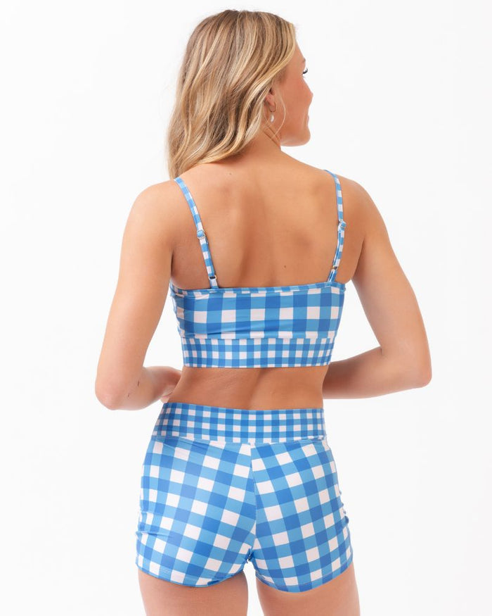 Blue Gingham Bralette