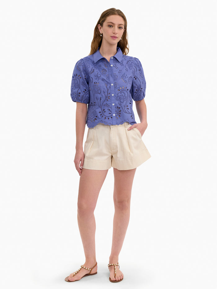Brielle Poplin Eyelet Shirt