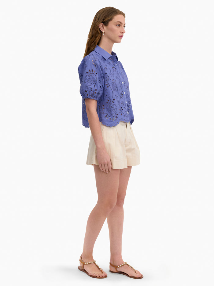 Brielle Poplin Eyelet Shirt