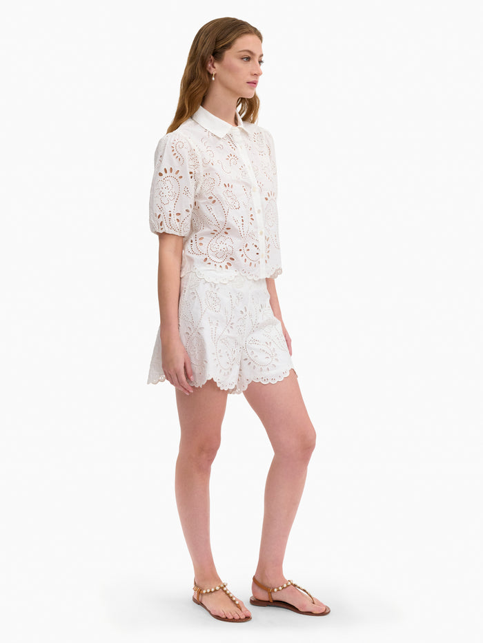 Brielle Poplin Eyelet Shirt
