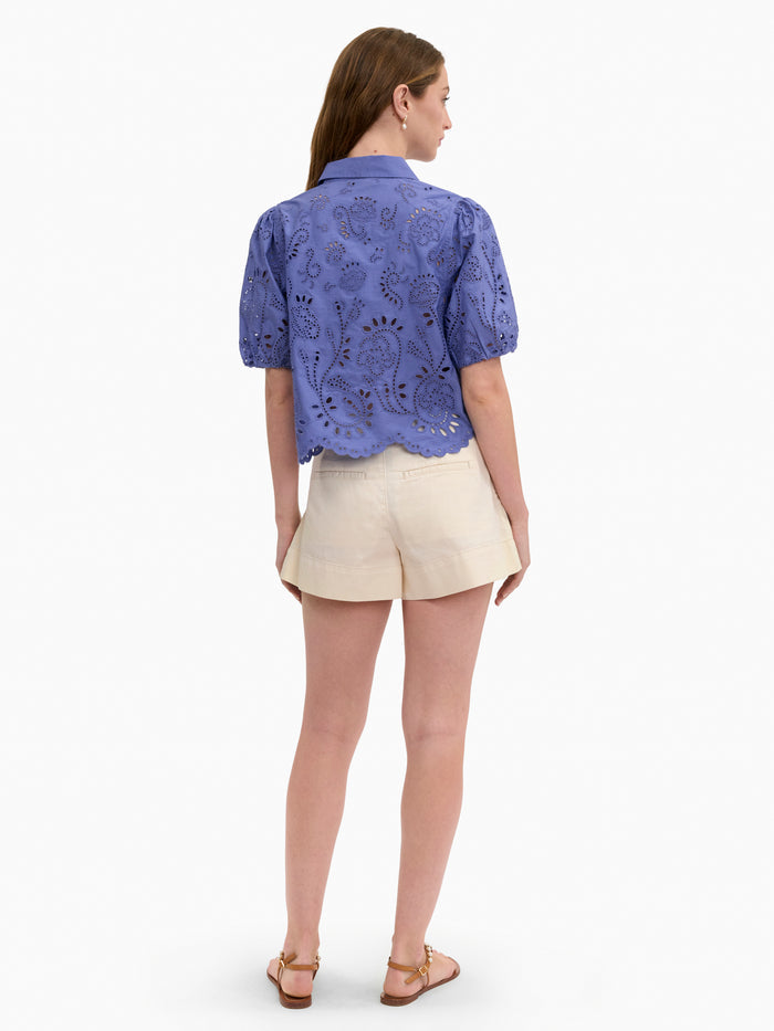 Brielle Poplin Eyelet Shirt