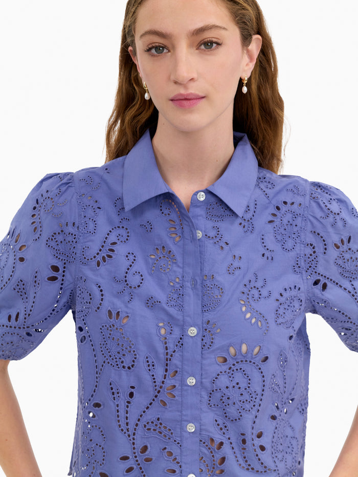 Brielle Poplin Eyelet Shirt