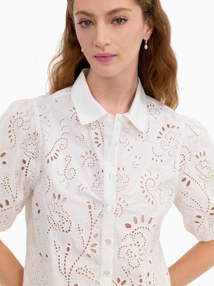 Brielle Poplin Eyelet Shirt