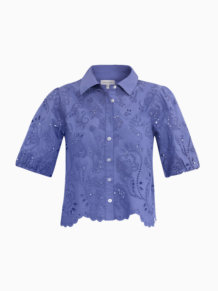 Brielle Poplin Eyelet Shirt