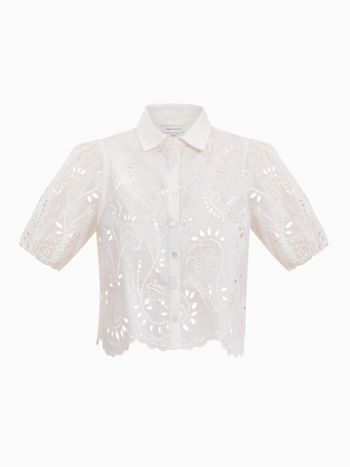 Brielle Poplin Eyelet Shirt
