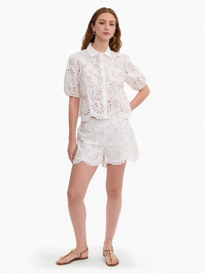Brielle Poplin Eyelet Short