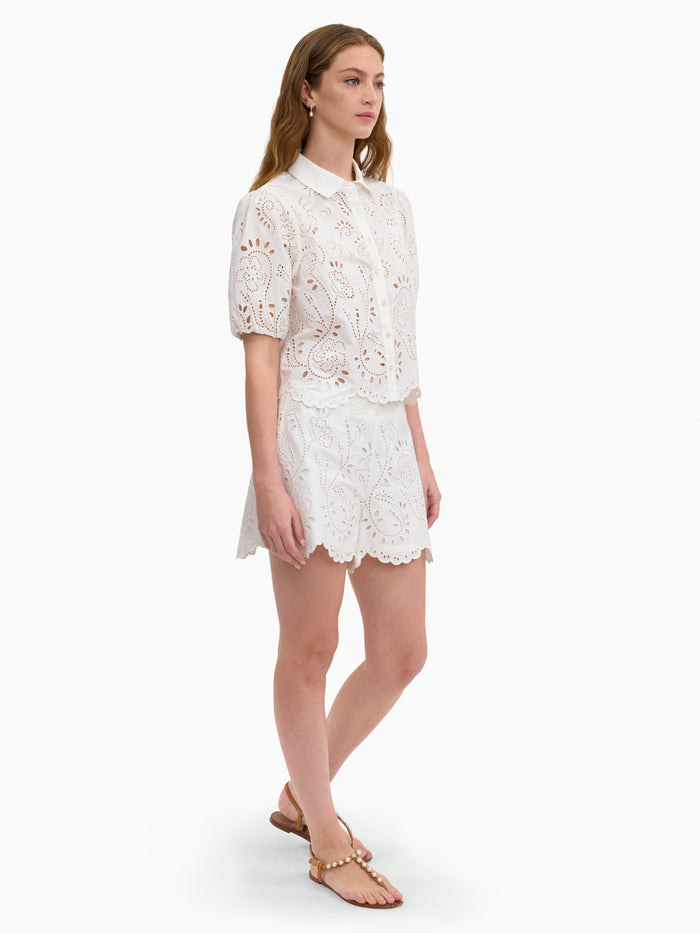 Brielle Poplin Eyelet Short