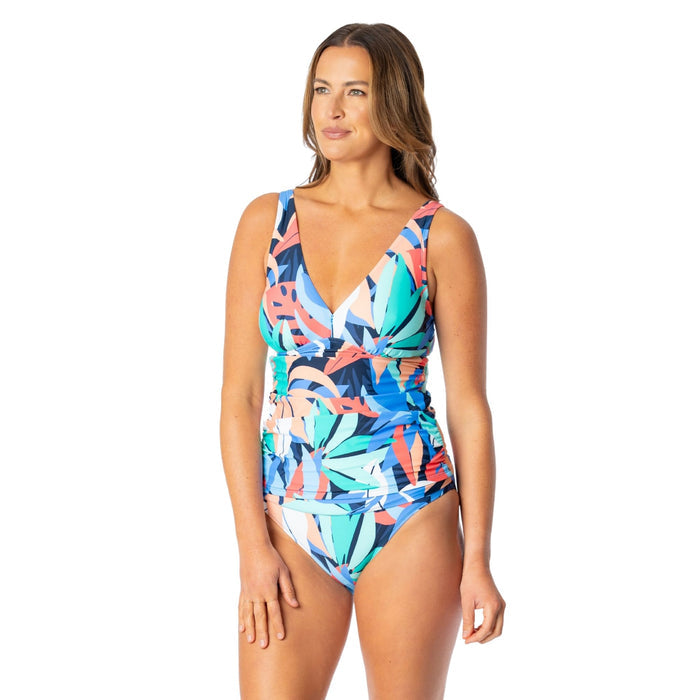 BRIGHT CANVAS AMBER V-NECK TANKINI TOP