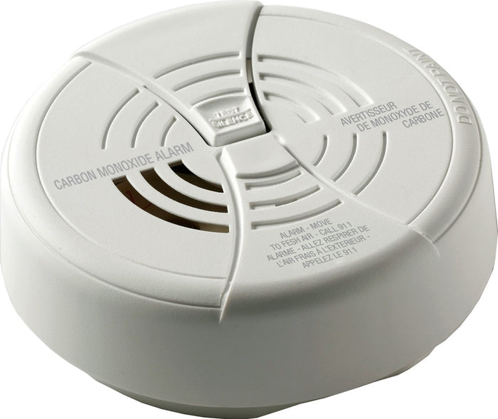 White BRK Electronics Carbon Monoxide Detector - Bottom Angled View | United RV Parts