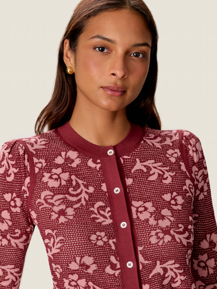 Bryn Jacquard Cardigan