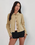 Image of Calva Boxy Jacket in Tan